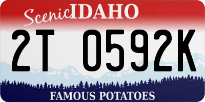 ID license plate 2T0592K