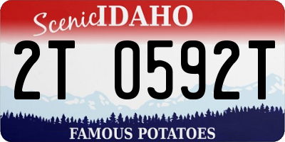 ID license plate 2T0592T