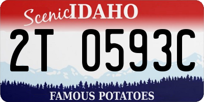 ID license plate 2T0593C