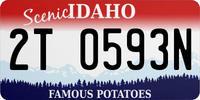 ID license plate 2T0593N