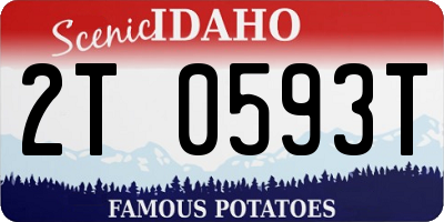 ID license plate 2T0593T