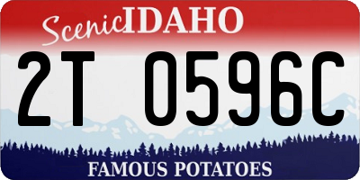 ID license plate 2T0596C