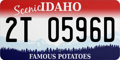 ID license plate 2T0596D