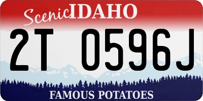 ID license plate 2T0596J