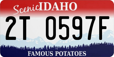 ID license plate 2T0597F