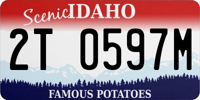 ID license plate 2T0597M