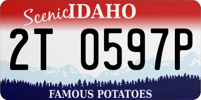 ID license plate 2T0597P