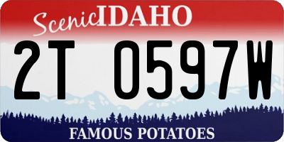 ID license plate 2T0597W