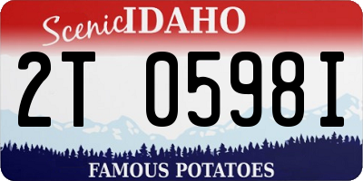 ID license plate 2T0598I