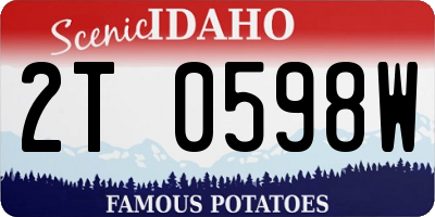ID license plate 2T0598W