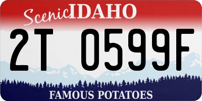 ID license plate 2T0599F