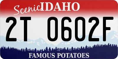 ID license plate 2T0602F