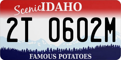 ID license plate 2T0602M