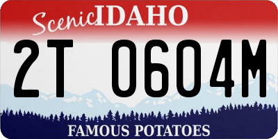 ID license plate 2T0604M