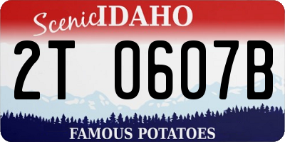 ID license plate 2T0607B