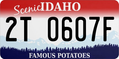ID license plate 2T0607F