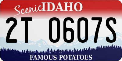 ID license plate 2T0607S