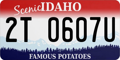 ID license plate 2T0607U