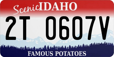 ID license plate 2T0607V