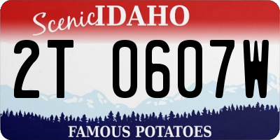 ID license plate 2T0607W