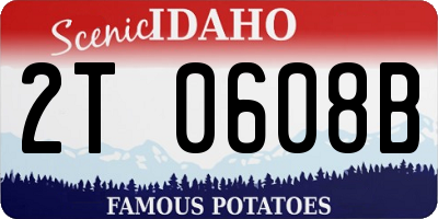 ID license plate 2T0608B
