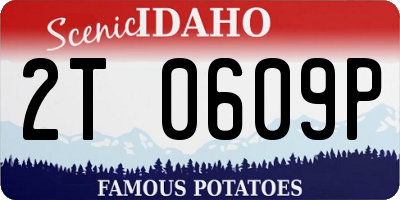 ID license plate 2T0609P