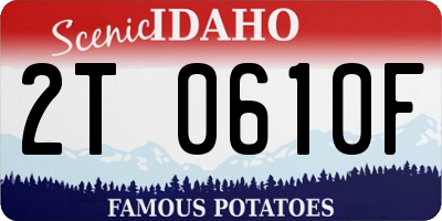 ID license plate 2T0610F