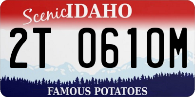 ID license plate 2T0610M