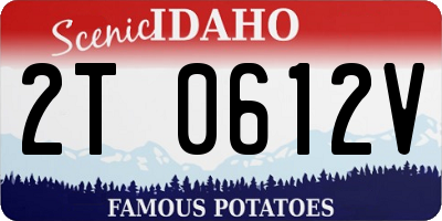 ID license plate 2T0612V
