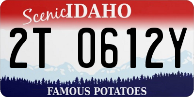 ID license plate 2T0612Y