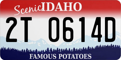ID license plate 2T0614D
