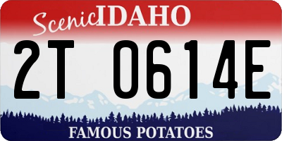 ID license plate 2T0614E