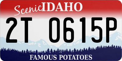 ID license plate 2T0615P