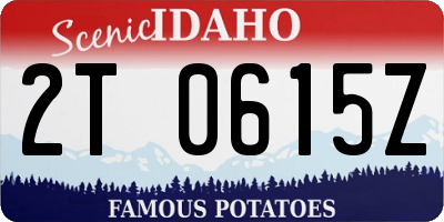 ID license plate 2T0615Z