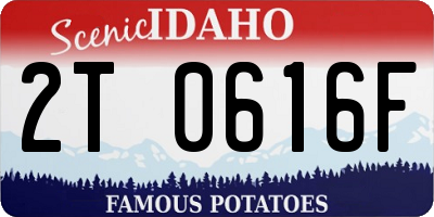 ID license plate 2T0616F
