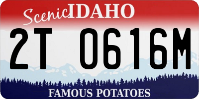 ID license plate 2T0616M
