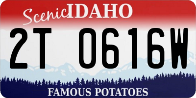 ID license plate 2T0616W