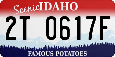 ID license plate 2T0617F