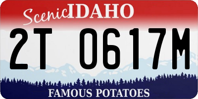ID license plate 2T0617M
