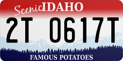 ID license plate 2T0617T