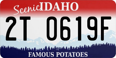 ID license plate 2T0619F