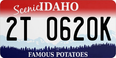 ID license plate 2T0620K