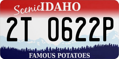 ID license plate 2T0622P