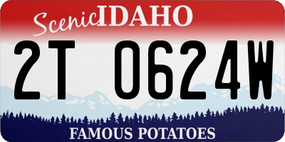 ID license plate 2T0624W