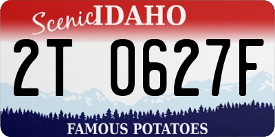ID license plate 2T0627F