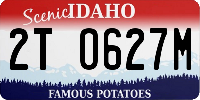 ID license plate 2T0627M