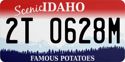 ID license plate 2T0628M