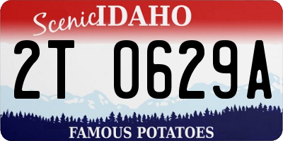 ID license plate 2T0629A