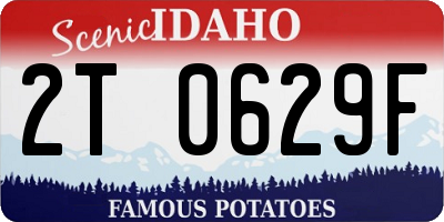 ID license plate 2T0629F