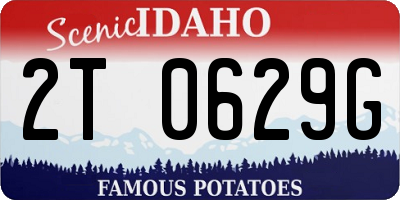 ID license plate 2T0629G